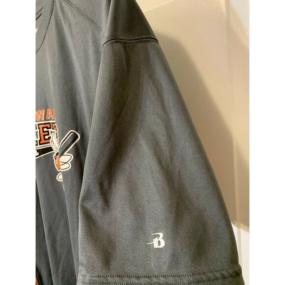 Badger Rockwall‎ Jackets Baseball T Shirt Men’s Sz L Jersey Gray Orange Black - Picture 4 of 5